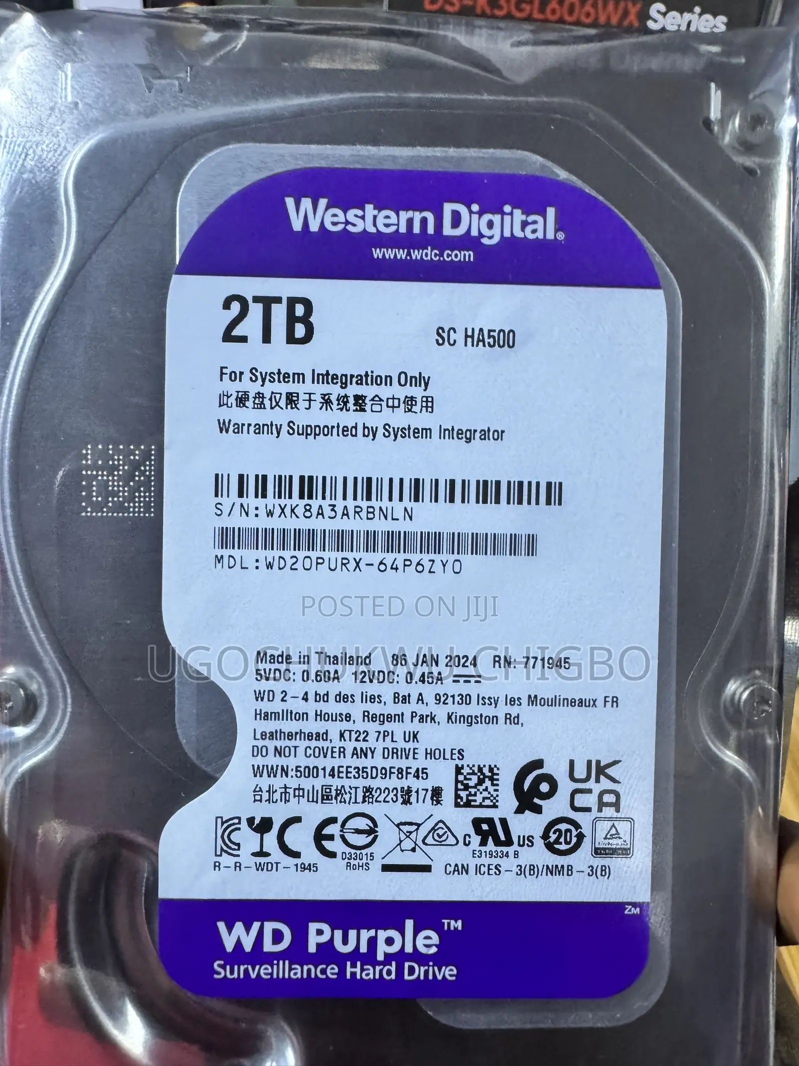 Western Digital Wd Surveillance 2tb Hard Disk Drive