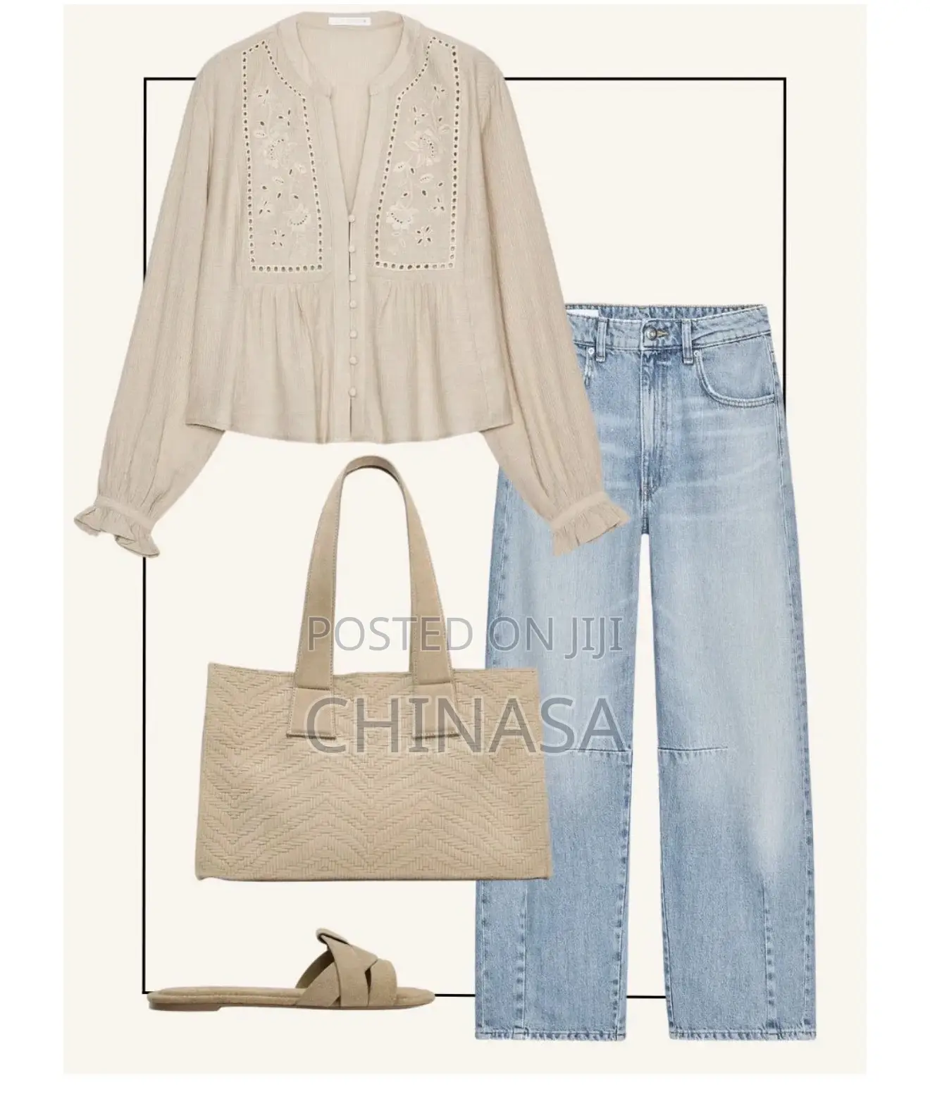 Zara Short Blouse With Cutwork(Original)