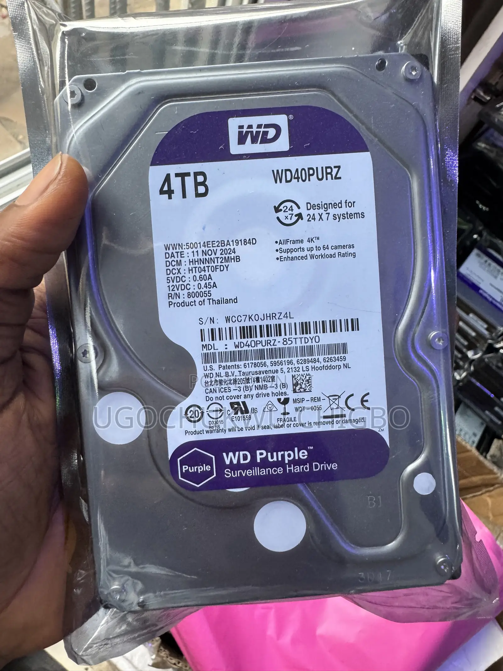 Western Digital Wd Surveillance 4tb Hard Disk Drive