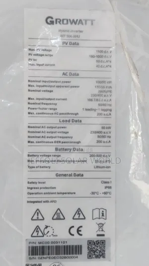Growatt 50kwh 96v
