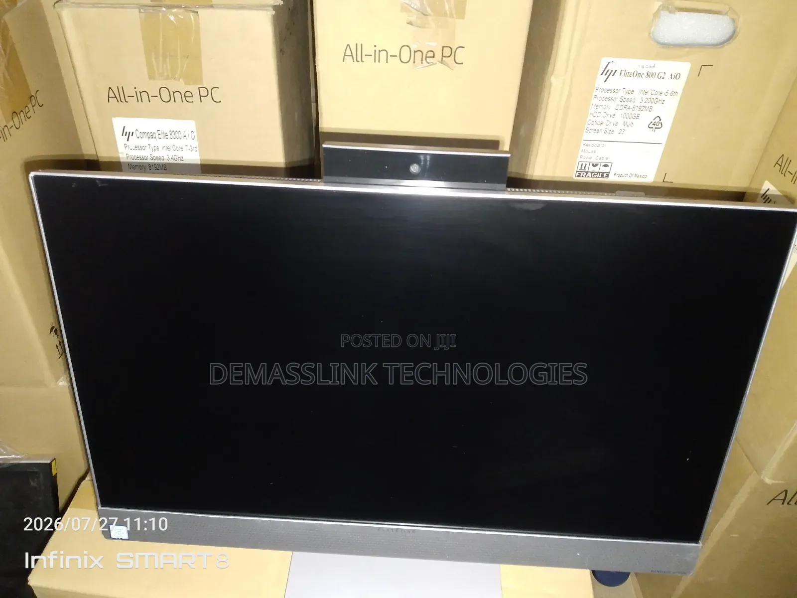 New Desktop Computer HP EliteOne 800 G3 8GB Intel Core i5 SSD 256GB