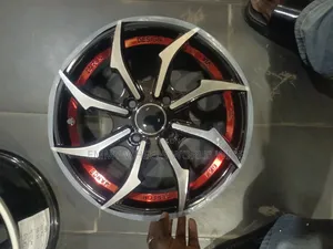 14inches for Hyundai Kia 4hole Black Stainles With Touch of Red