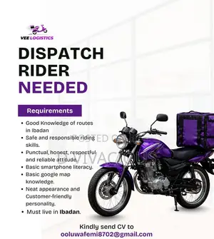 Dispatch Rider Needed in Ibadan