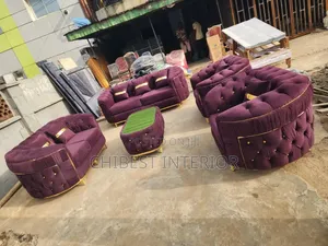 Complete Set of Padded Sofa Chairs.