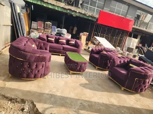 Complete Set of Padded Sofa Chairs.
