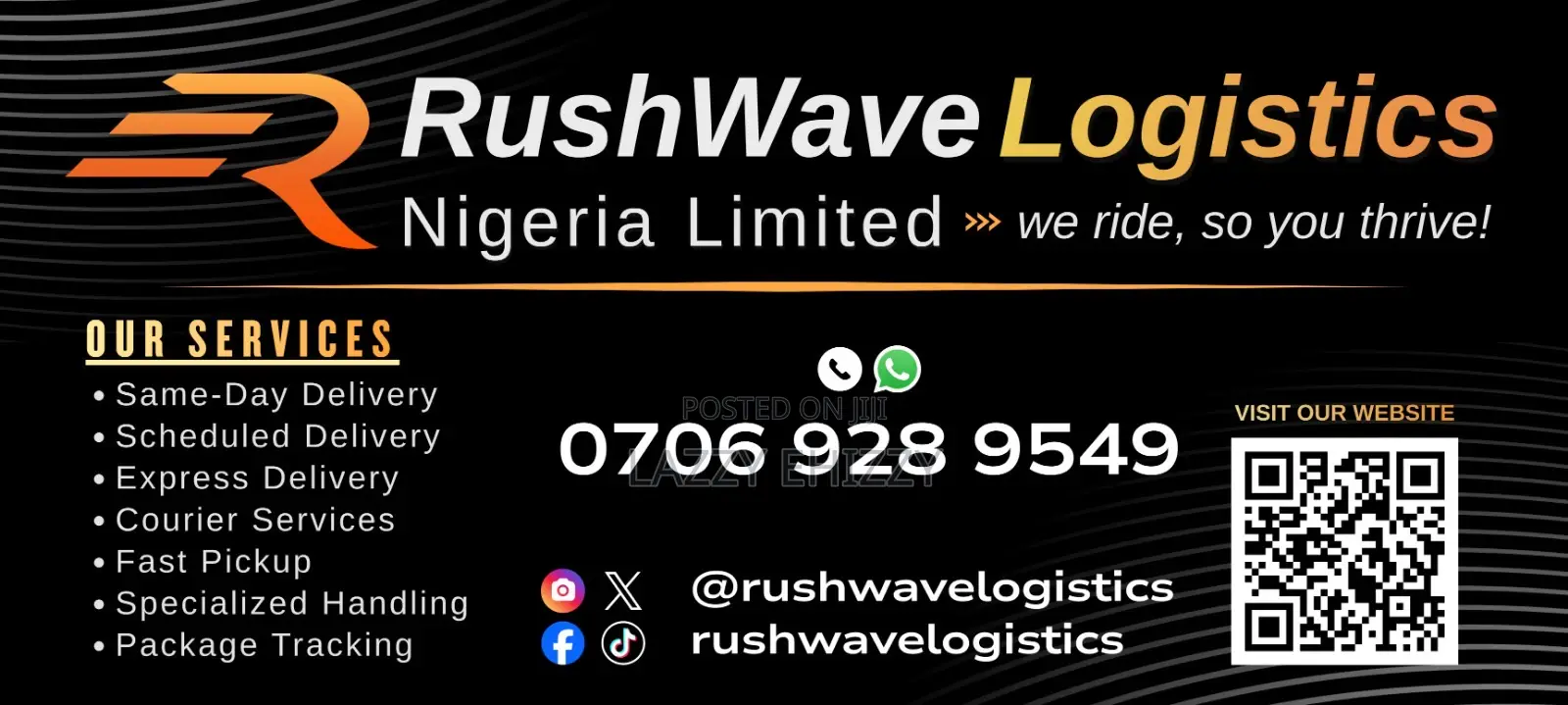 I Need a Dispatch Rider With Good Experience Within Ajah San