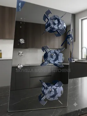 3-Burner Built-in Gas Cooktop, Flip Up
