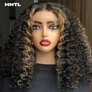 Super Double Drawn Kinky Curly 5by5 Lace Frontal Wig