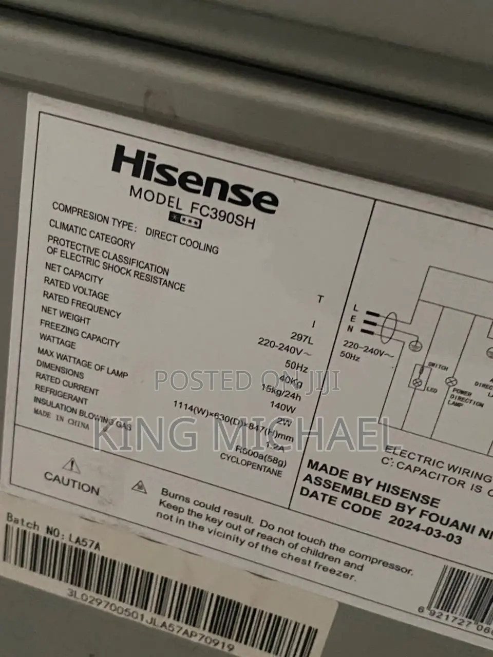 Hisense Freezer