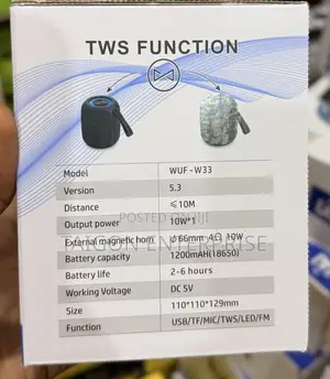 WUF- W33 Wireless Portable Speaker