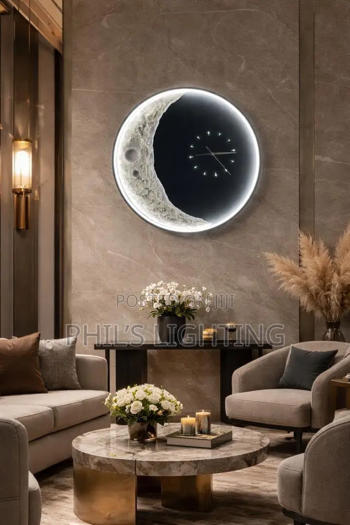 Bedroom Bedside Decorative Painting Moon Wall Lamp