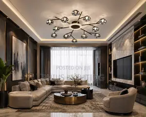 New Modern Atmosphere Living Room Glass Ball Ceiling Chandelier