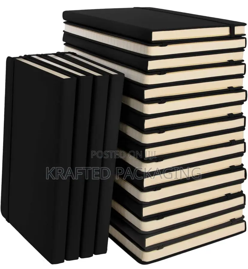 A5 Hardcover Leather Notepad With Elastic Band