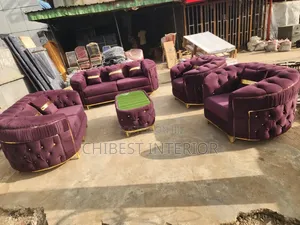 Padded Upholstery 7 Seaters Fabric Chairs.