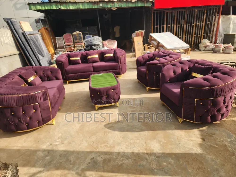 Padded Upholstery 7 Seaters Fabric Chairs.