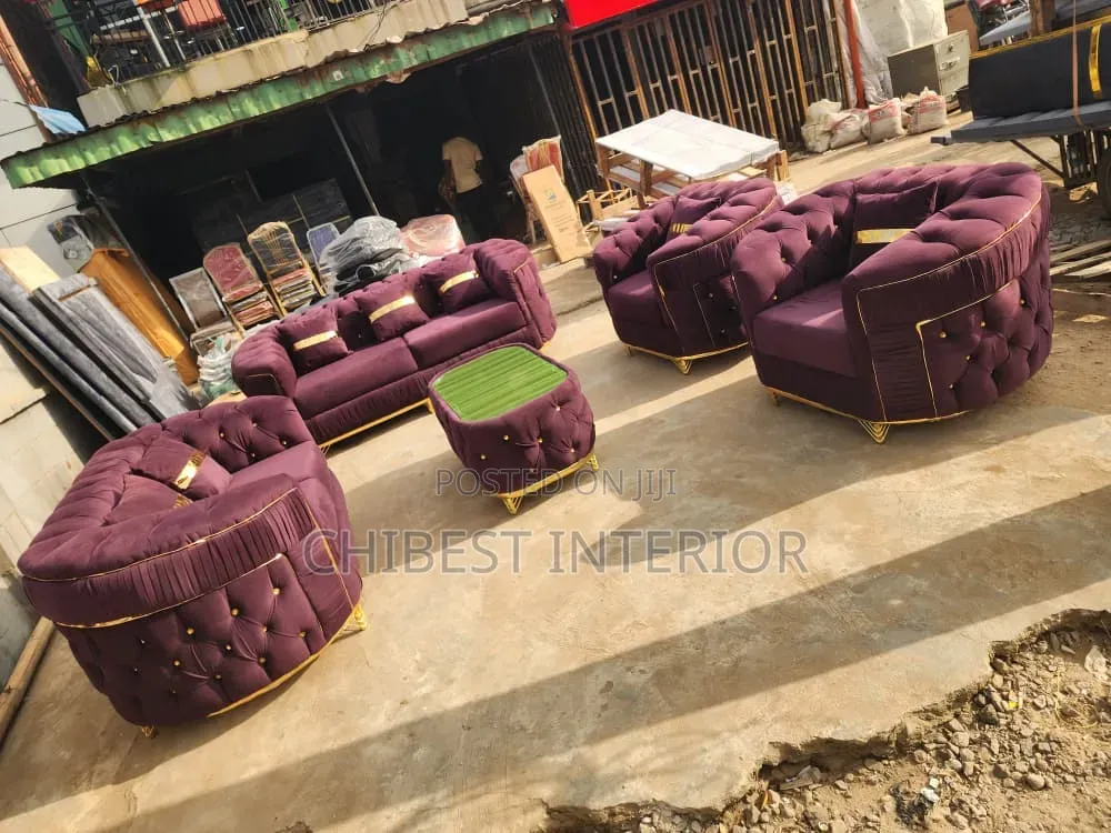 Fabric 7 Seaters Padded Sofa Couch.
