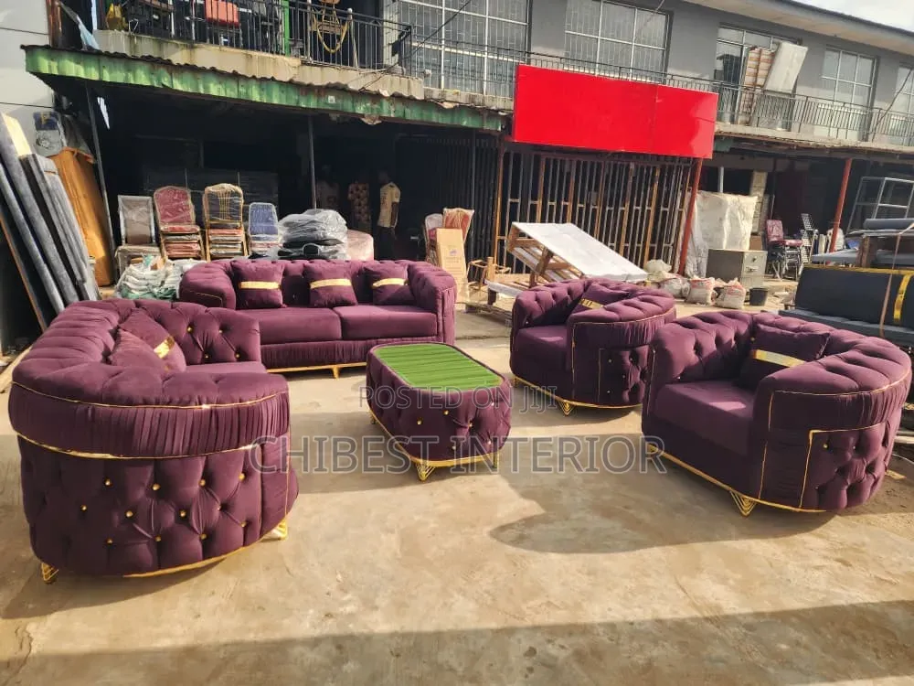 Fabric 7 Seaters Padded Sofa Couch.