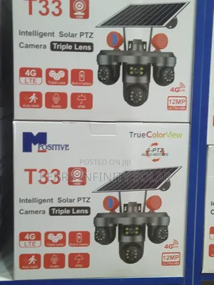 T33 4G Triple Lens Solar CCTV Camera| 9MP PTZ |AI Tracking |Waterproof