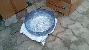 Crystal Blue Glass Countertop Wash Basin
