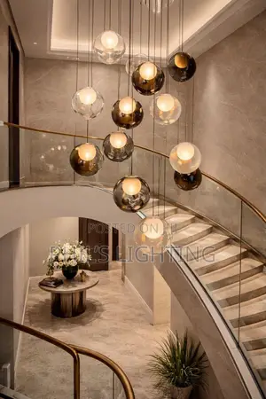 Nordic Creative Round Glass LED Chandelier