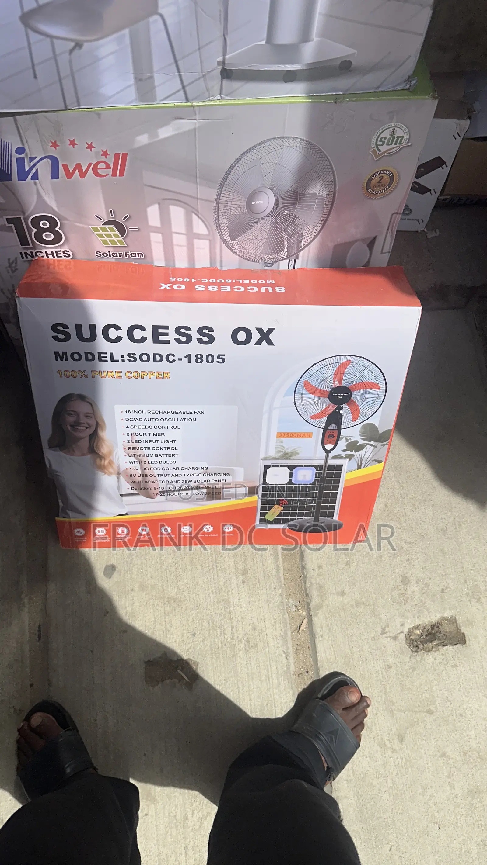 Solar Rechargeable Fan