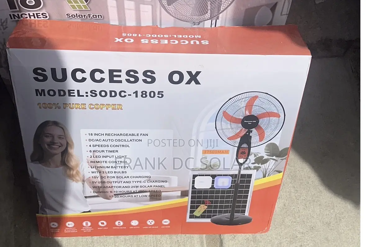 Solar Rechargeable Fan