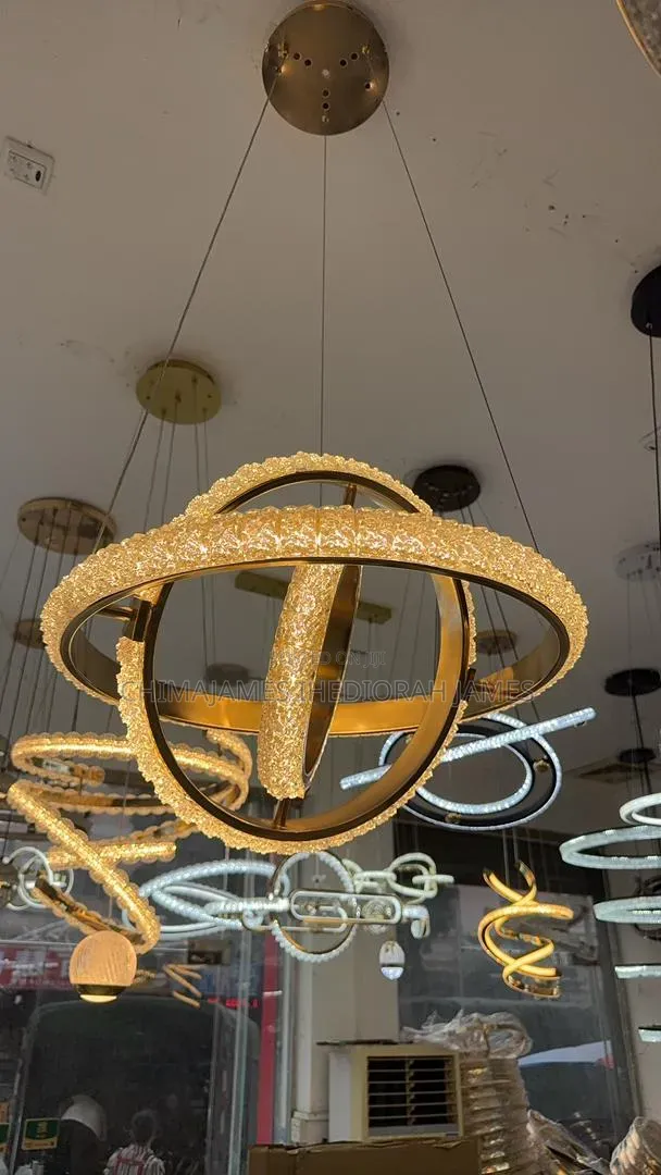 Crystal Pendant Light Living Gold Chrome Lustre Ceiling Chandeilers