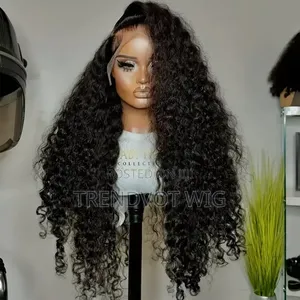 Deep Wave Frontal Wig 5by5 Per Plucked Closure Lace