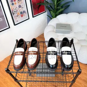 Two Tone Leather Loafers Two Colors