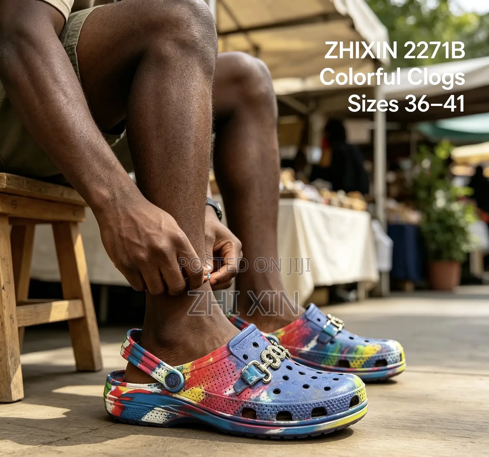 ZHIXIN 2271B Multicolor EVA Clogs Sizes 36-41
