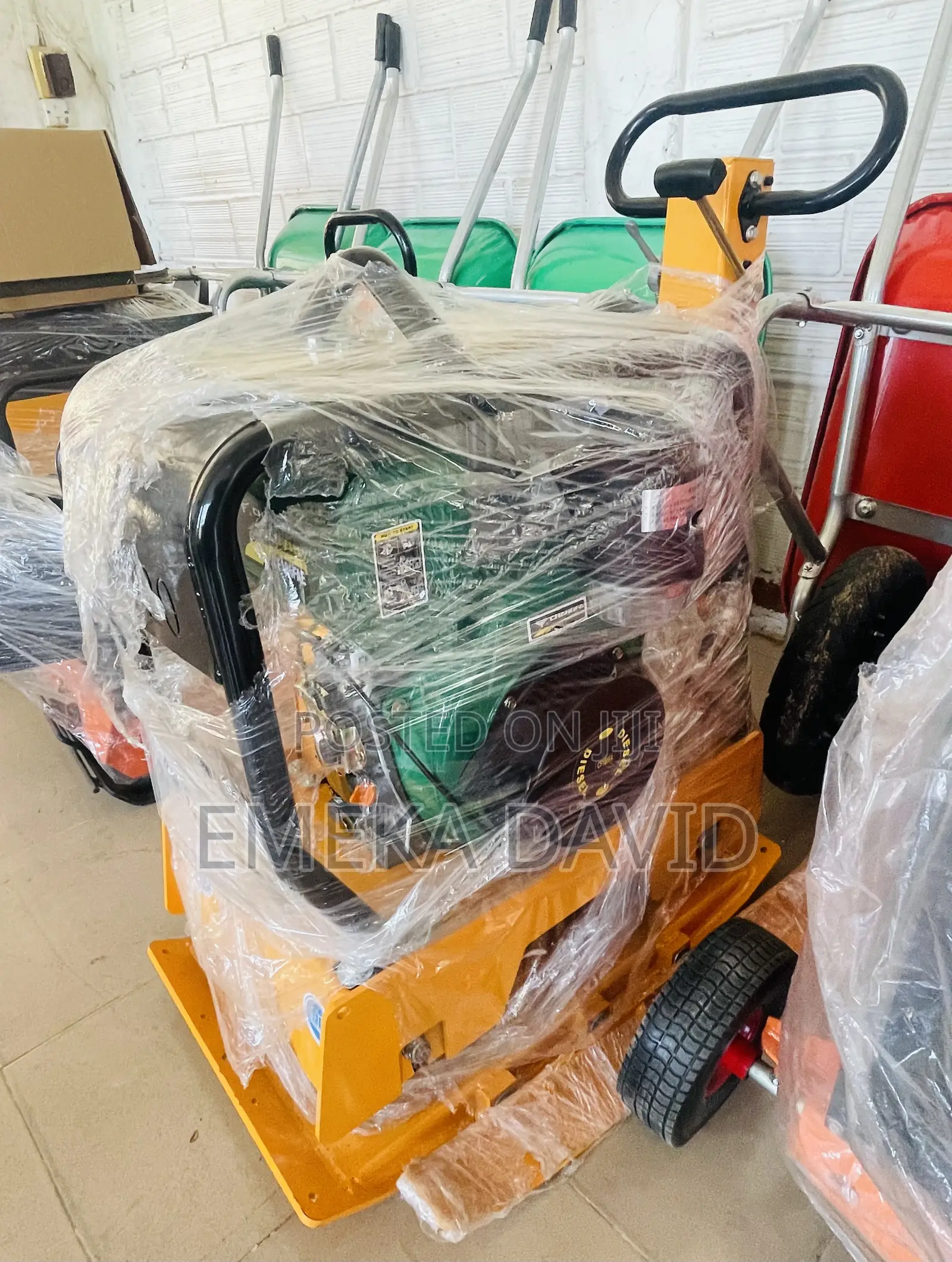 Gasoline-Powered Vibratory Plate Compactor.
