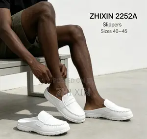 ZHIXIN 2252A Men EVA Loafer Slide Slippers Sizes 40-45 White