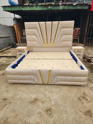 Neatly Padded Family King Size Bed.