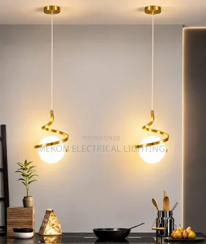 Spiral Gold Led Pendant 9