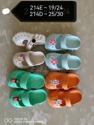ZHIXIN 214d/214e Kids Cartoon Charms EVA Clogs Sizes 19-30