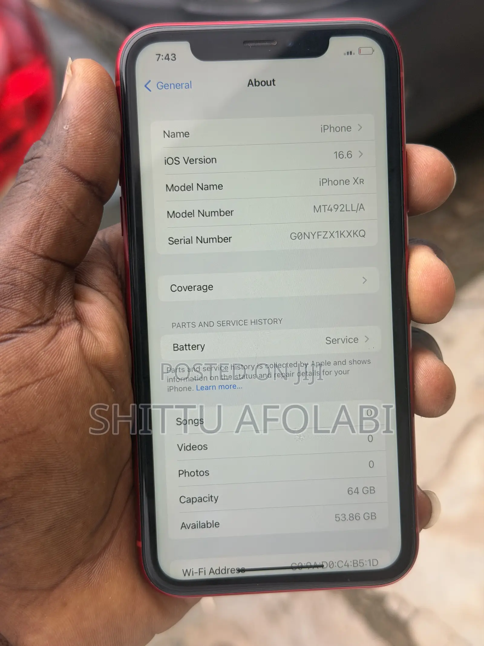 Apple iPhone XR 64 GB Red