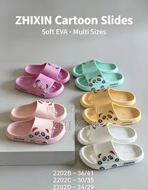 ZHIXIN 2202 Cartoon Panda Kids EVA Slides All Sizes