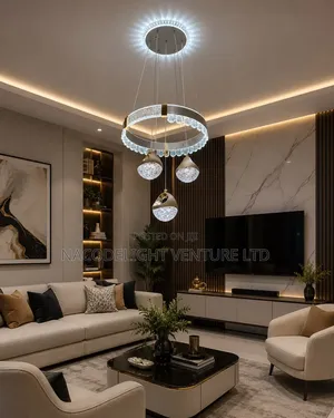This Is a Modern Luxury LED Pendant Chandelier, Decrystal Ringsigned