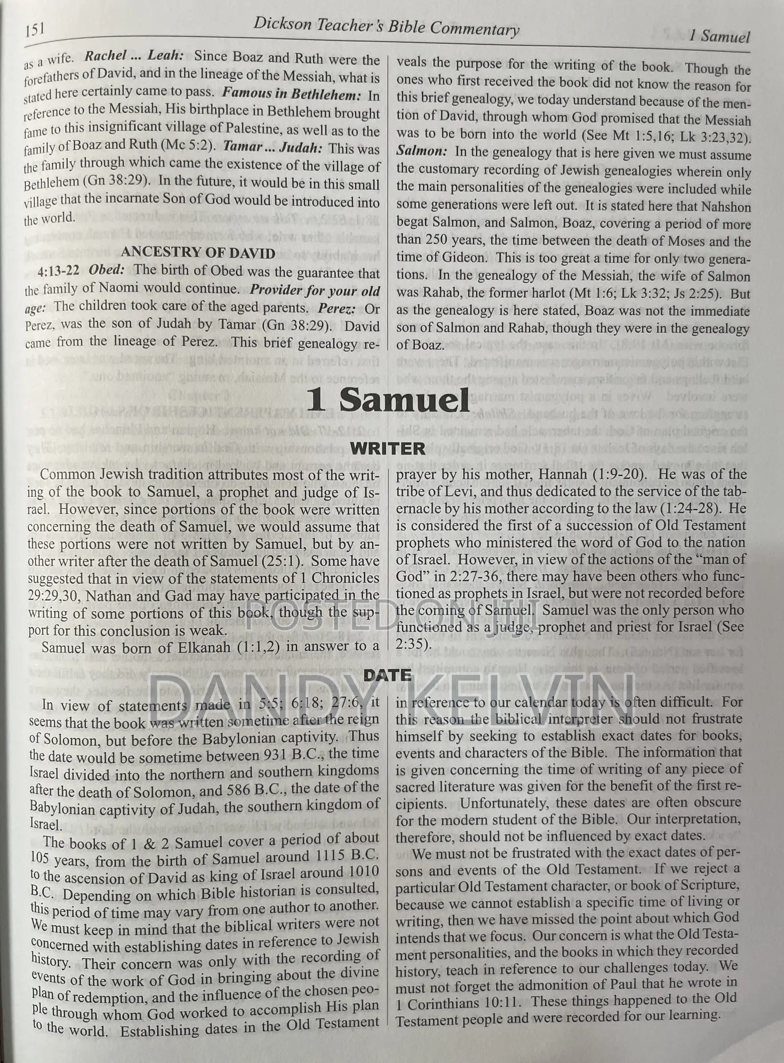 DICKSONS Teacher Bible Commentary