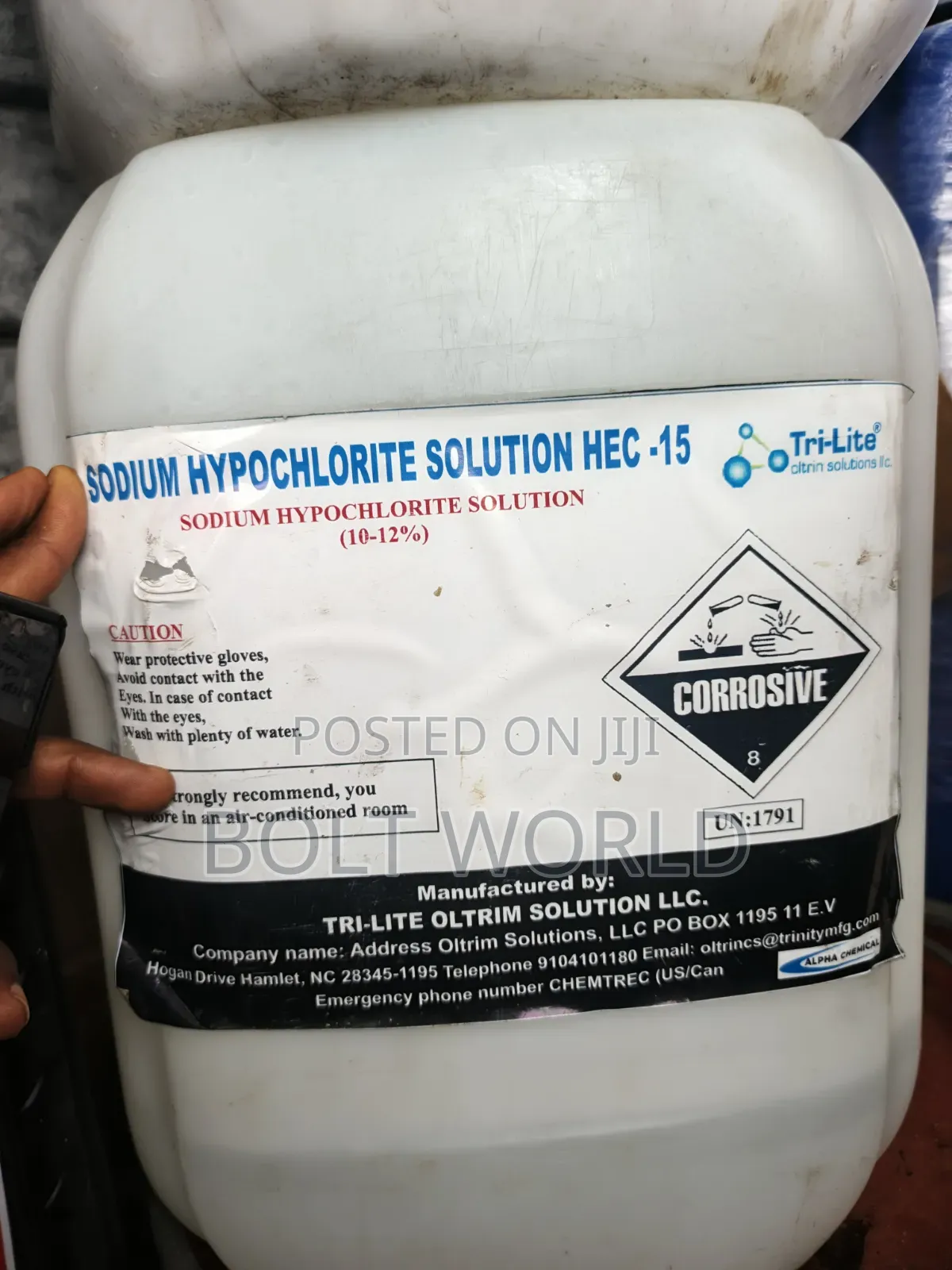 Sodium Hypochlorite Solution (HEC-15 )20ltrs
