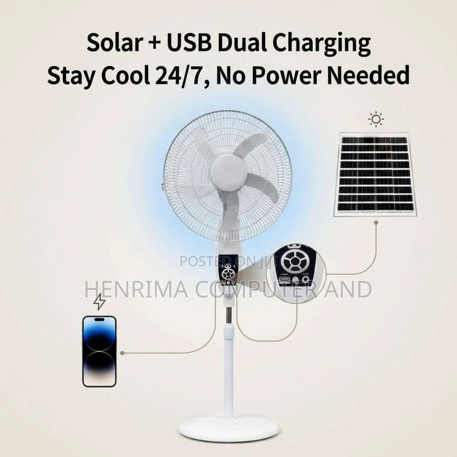 Solar Standing Fan