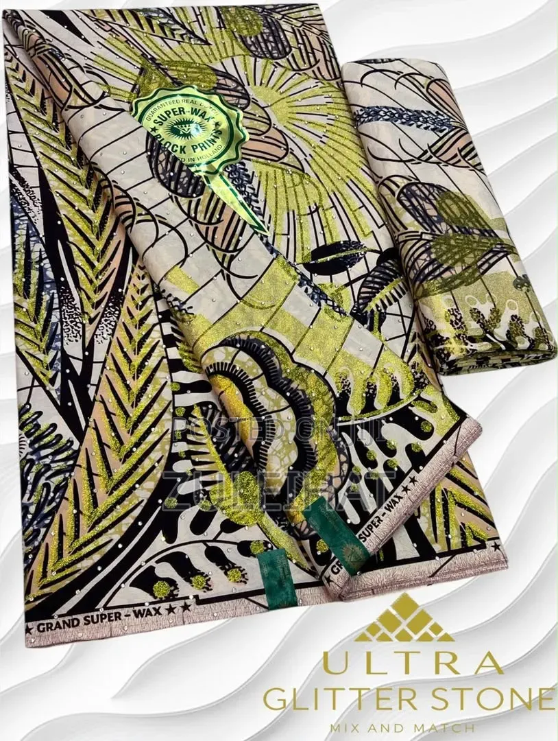 Stoned Embellished Gold Ankara
