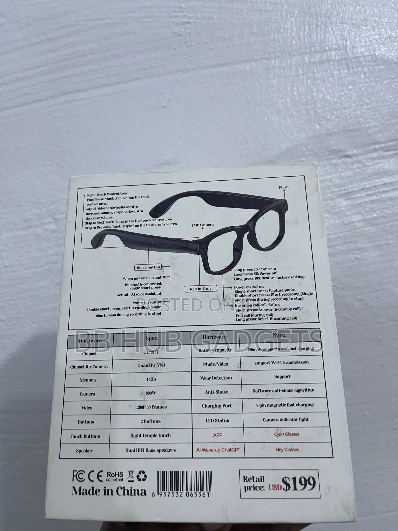 Ai Smart Glasses Camera
