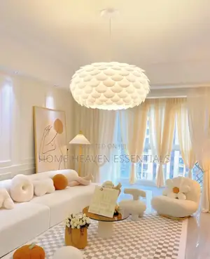 French Cream Style Acrylic Pumpkin Ceiling Pendant Lights