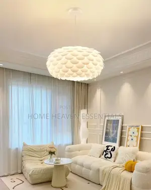 French Cream Style Acrylic Pumpkin Ceiling Pendant Lights
