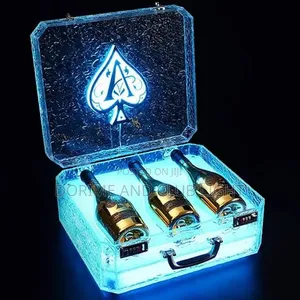 3 Bottles Champagne Bottle Box Presenter