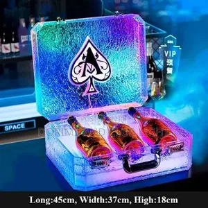 3 Bottles Champagne Bottle Box Presenter