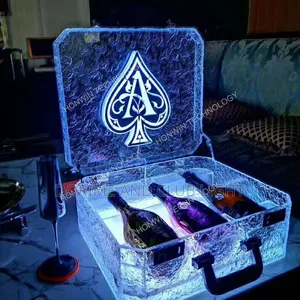 3 Bottles Champagne Bottle Box Presenter