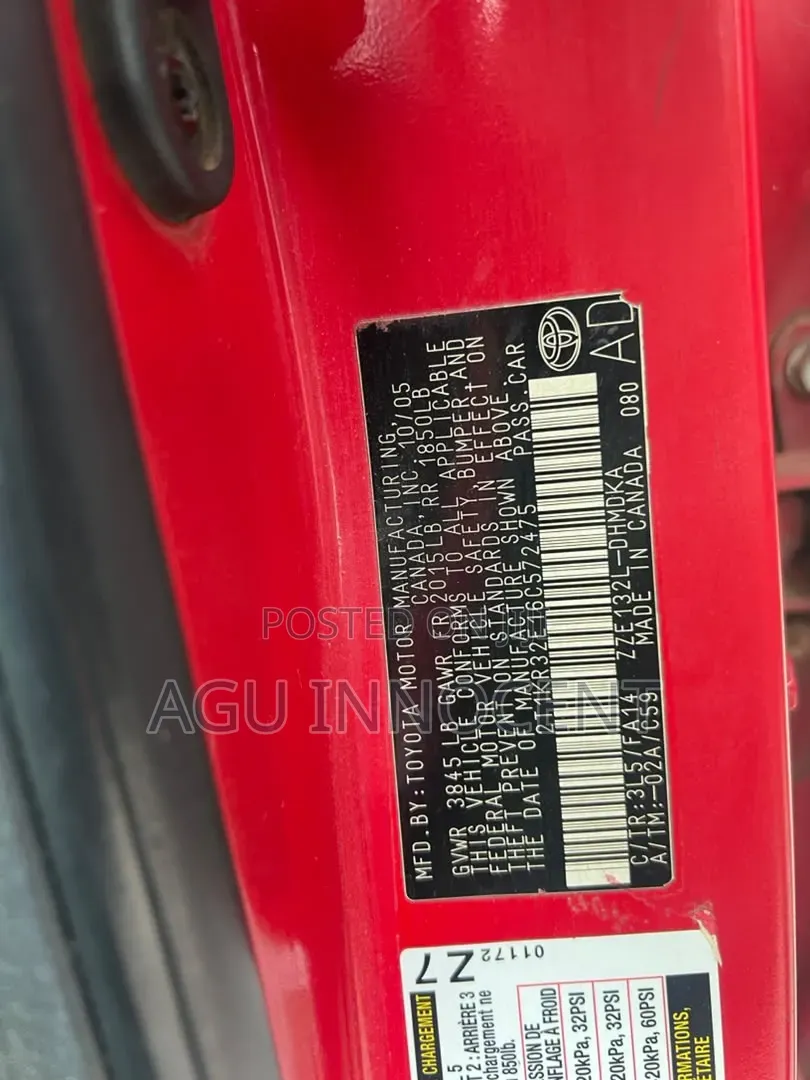 Toyota Matrix 2006 Red
