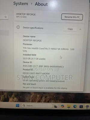 Laptop Dell XPS 13 9310 32GB Intel Core i7 SSD 512GB